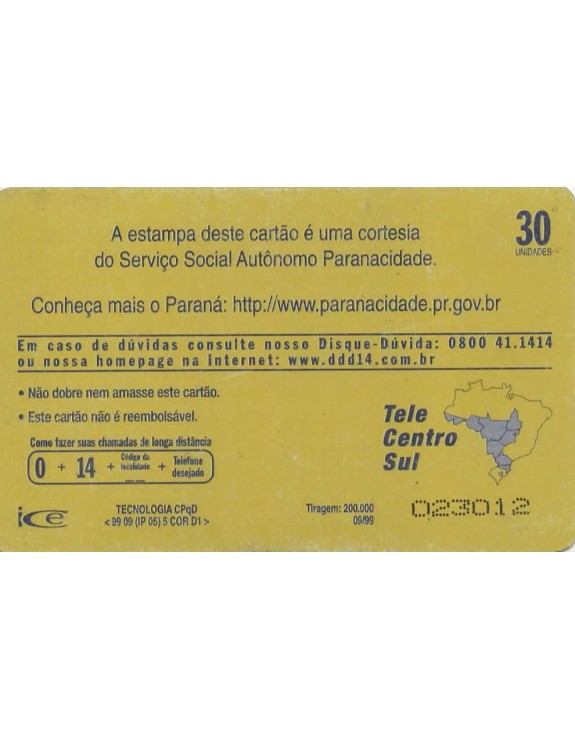 SERIE MUNICIPIOS DO PARANA 085 DE 399 - CORNELIO PROCOPIO
