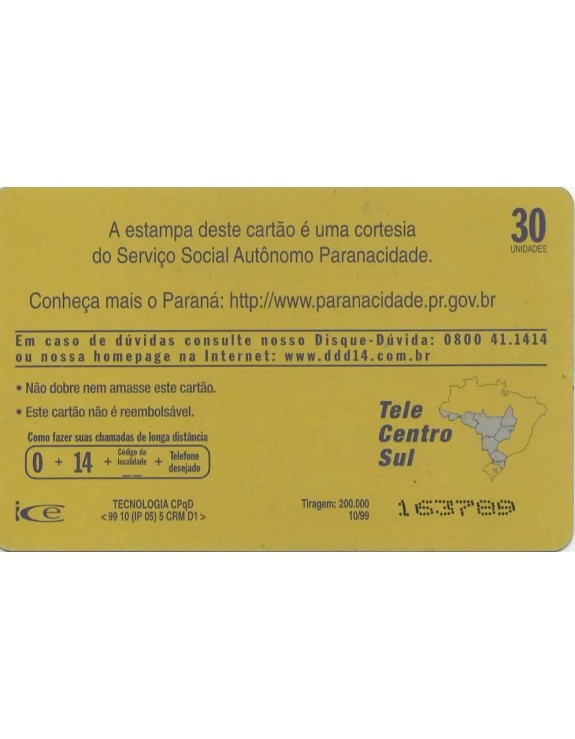 SERIE MUNICIPIOS DO PARANA 089 DE 399 - CRUZ MACHADO