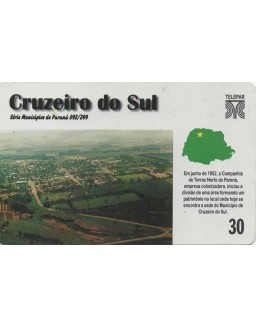SERIE MUNICIPIOS DO PARANA 092 DE 399 - CRUZEIRO DO SUL