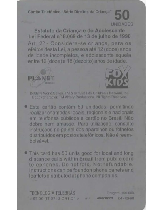 CTBC - ESTATUTO DA CRIANÇA E DO ADOLECENTE 