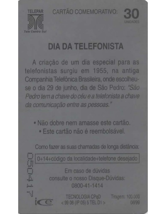 DIA DA TELEFONISTA - 29 DE JUNHO
