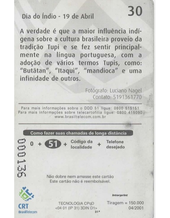 DIA DO INDIO - 19 DE ABRIL
