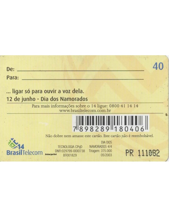DIA DOS NAMORADOS - 12 DE JUNHO