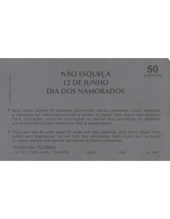 DIA DOS NAMORADOS - 12 DE JUNHO
