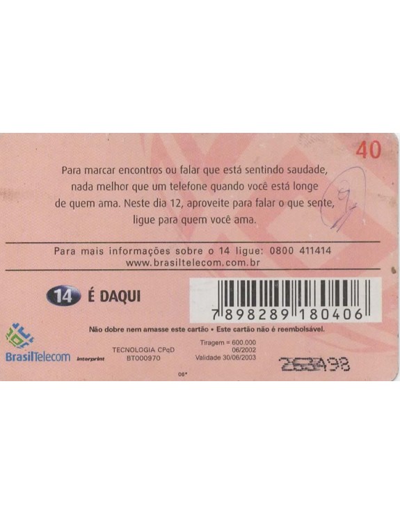 DIA DOS NAMORADOS - 12 DE JUNHO