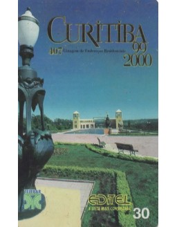 EDITEL - LISTA TELEFONICA CURITIBA 1999/2000 - LISTAGEM DE ENDEREÇOS RESIDENCIAIS