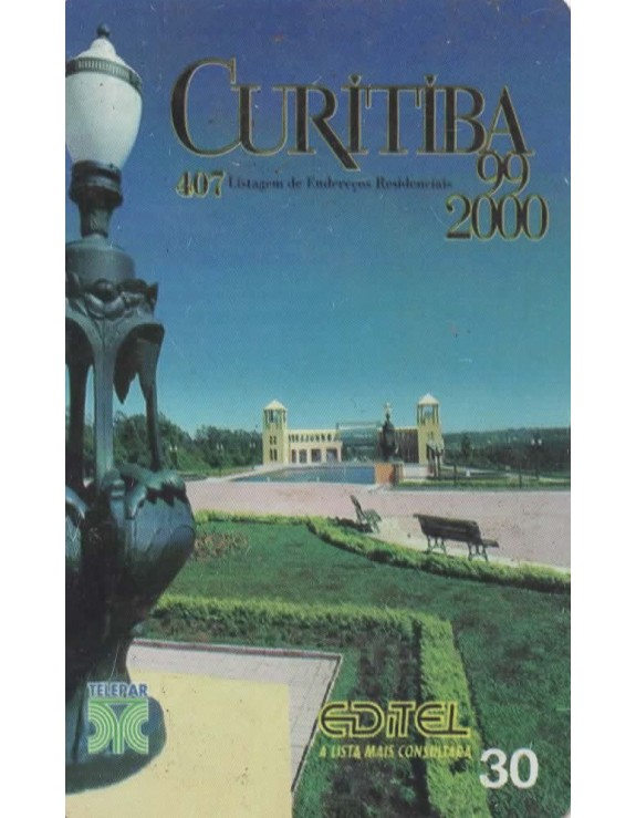 EDITEL - LISTA TELEFONICA CURITIBA 1999/2000 - LISTAGEM DE ENDEREÇOS RESIDENCIAIS