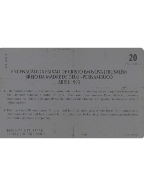 ENCENAÇÃO DA PAIXAO DE CRISTO EM NOVA JERUSALEM - BREJO DE MADRE DE DEUS - PERNAMBUCO - ABRIL 1995