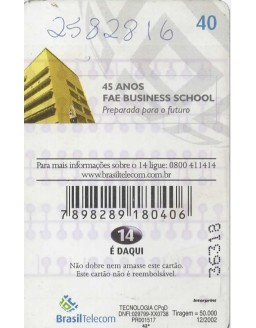 FAE BUSINESS SCHOOL 45 ANOS