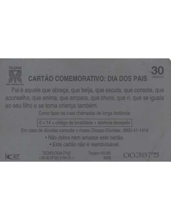 DIA DOS PAIS - CARTAO COMEMORATIO