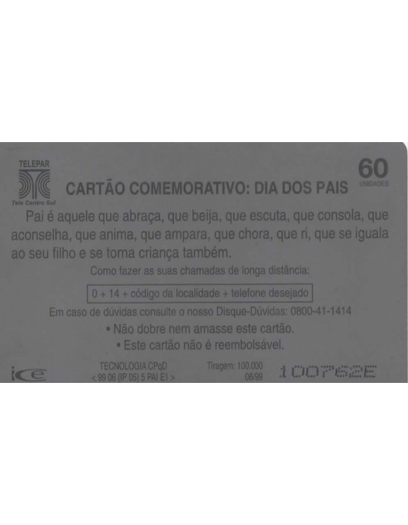 DIA DOS PAIS - CARTAO COMEMORATIO