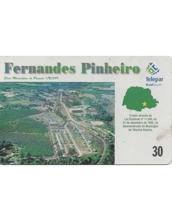 SERIE MUNICIPIOS DO PARANA 112 DE 399 - FERNANDES PIINHEIRO