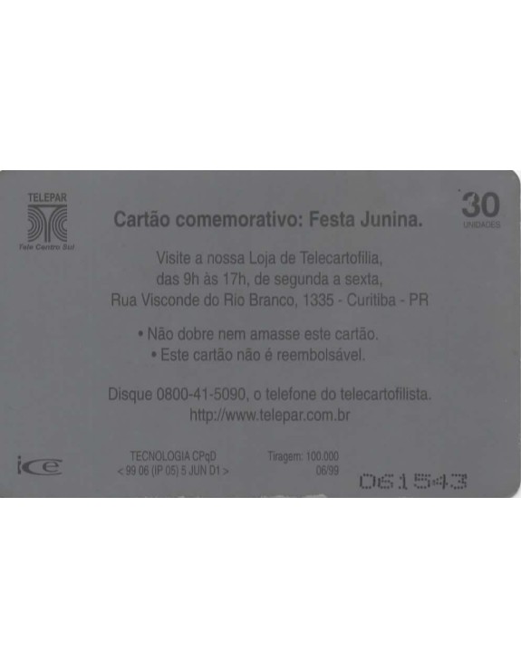 FESTA JUNINA - CARTAO COMEMORATIVO