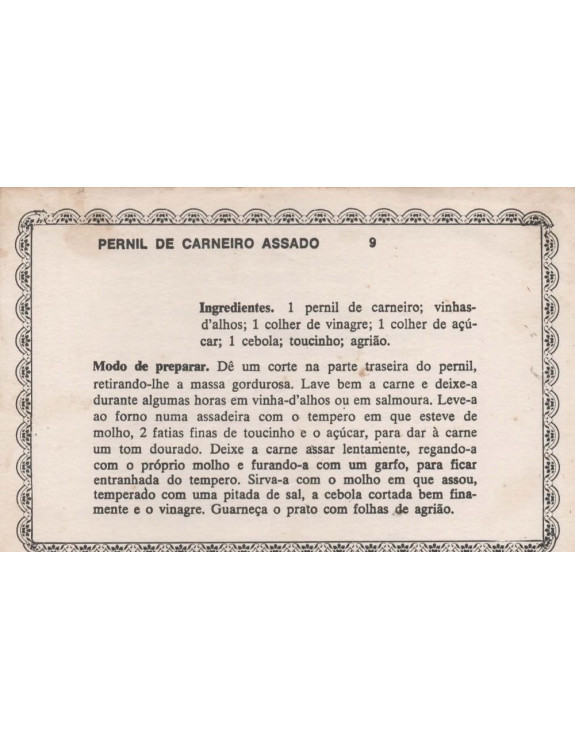 FICHARIO ANTIGO DE RECEITAS 009 E 010