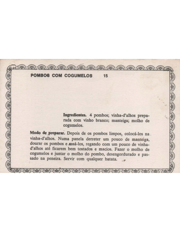 FICHARIO ANTIGO DE RECEITAS 015 E 016