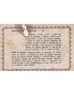 FICHARIO ANTIGO DE RECEITAS 019 E 020