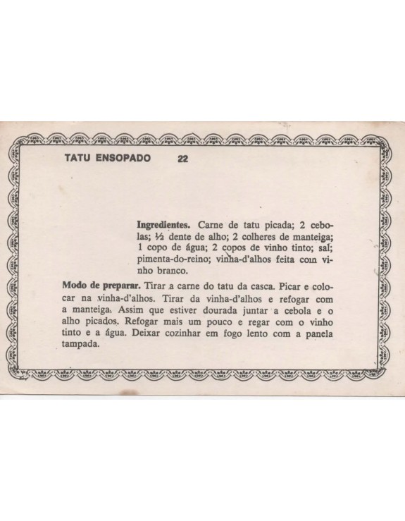 FICHARIO ANTIGO DE RECEITAS 021 E 022