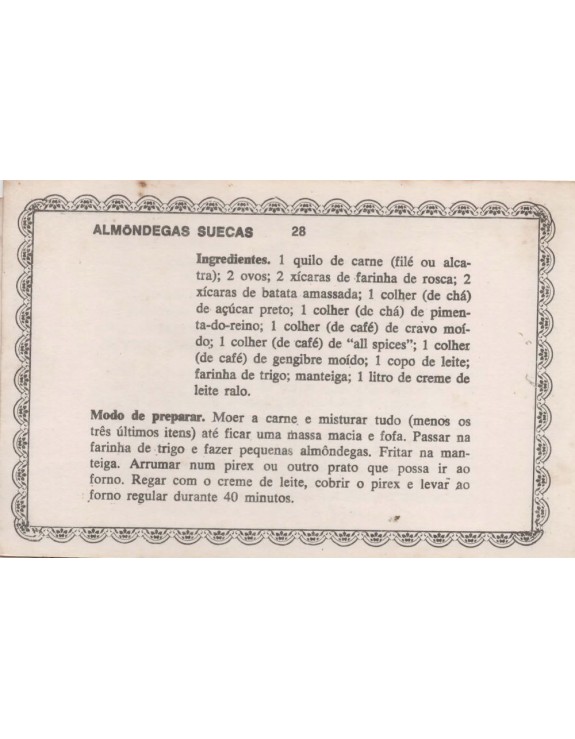 FICHARIO ANTIGO DE RECEITAS 027 E 028