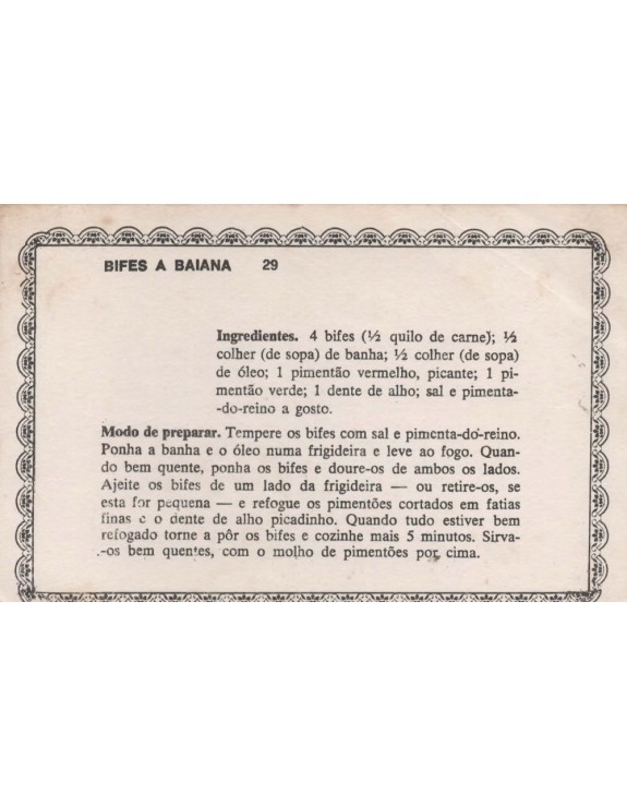 FICHARIO ANTIGO DE RECEITAS 029 E 030