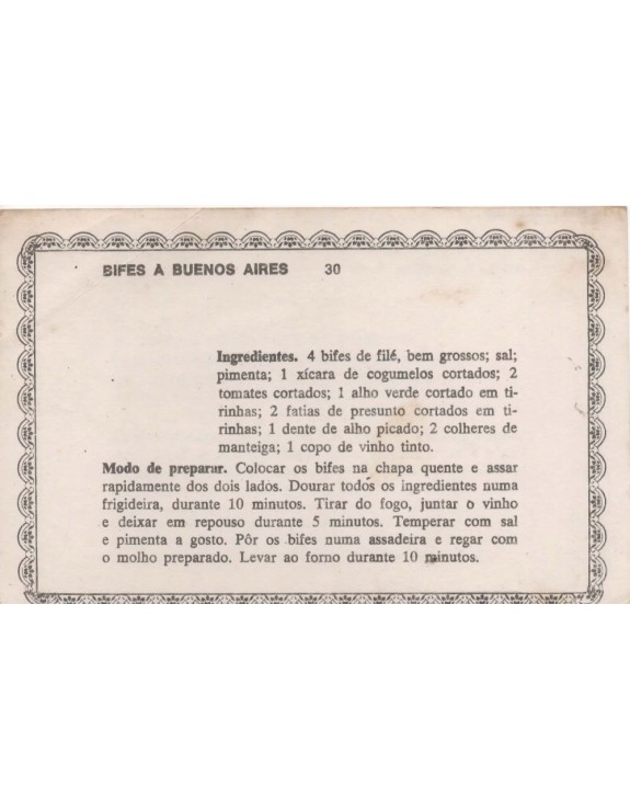 FICHARIO ANTIGO DE RECEITAS 029 E 030