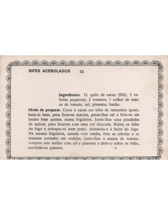 FICHARIO ANTIGO DE RECEITAS 033 E 034