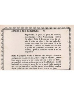 FICHARIO ANTIGO DE RECEITAS 059 E 060