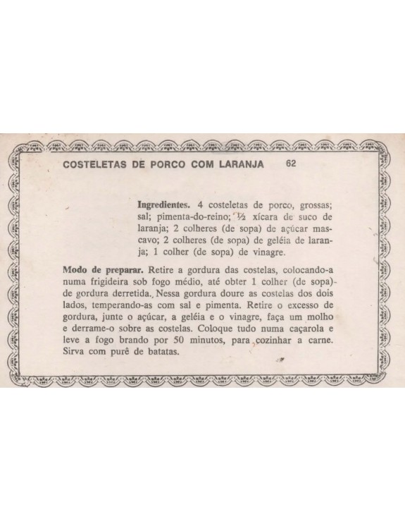 FICHARIO ANTIGO DE RECEITAS 061 E062