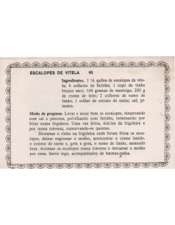 FICHARIO ANTIGO DE RECEITAS 065 E 066