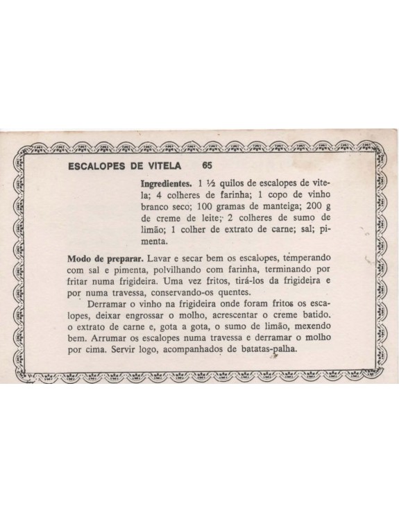 FICHARIO ANTIGO DE RECEITAS 065 E 066