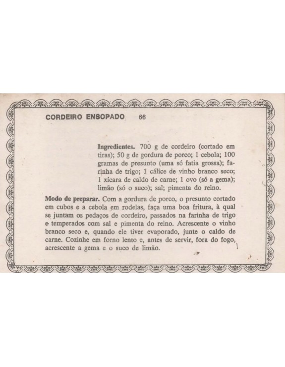 FICHARIO ANTIGO DE RECEITAS 065 E 066