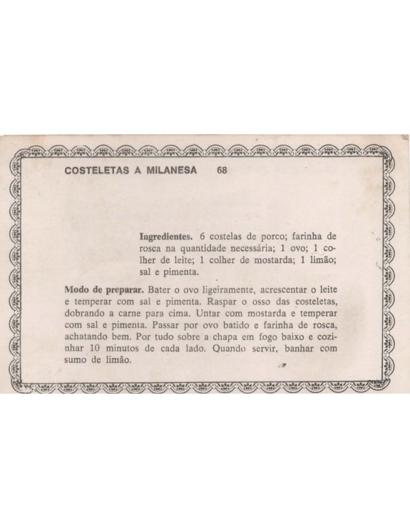 FICHARIO ANTIGO DE RECEITAS 067 E 68