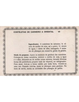 FICHARIO ANTIGO DE RECEITAS 069 E 070