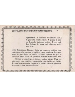 FICHARIO ANTIGO DE RECEITAS 069 E 070