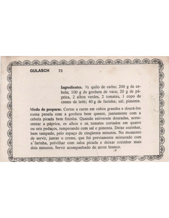 FICHARIO ANTIGO DE RECEITAS 073 E 074