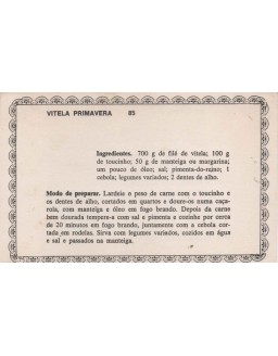 FICHARIO ANTIGO DE RECEITAS 085 E 086