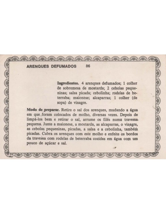FICHARIO ANTIGO DE RECEITAS 085 E 086