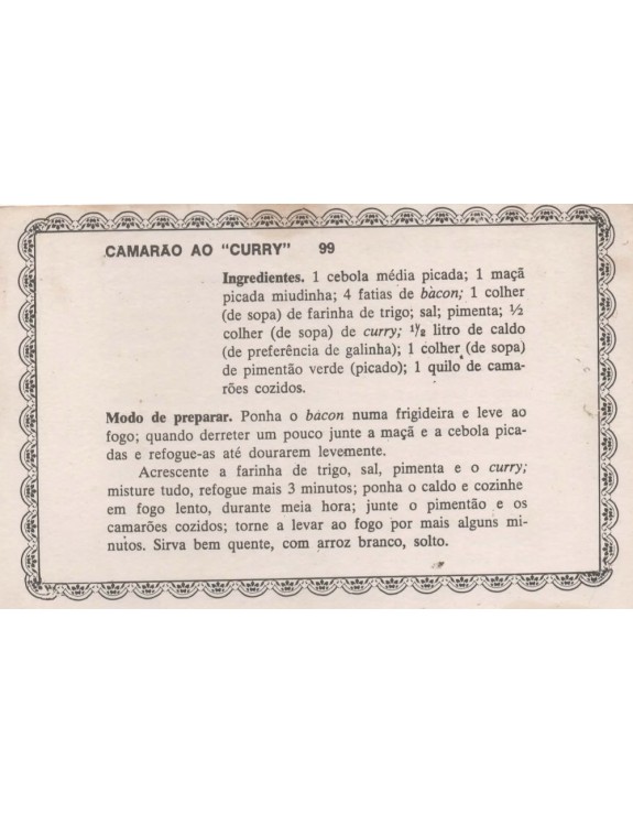 FICHARIO ANTIGO DE RECEITAS 099 E 100