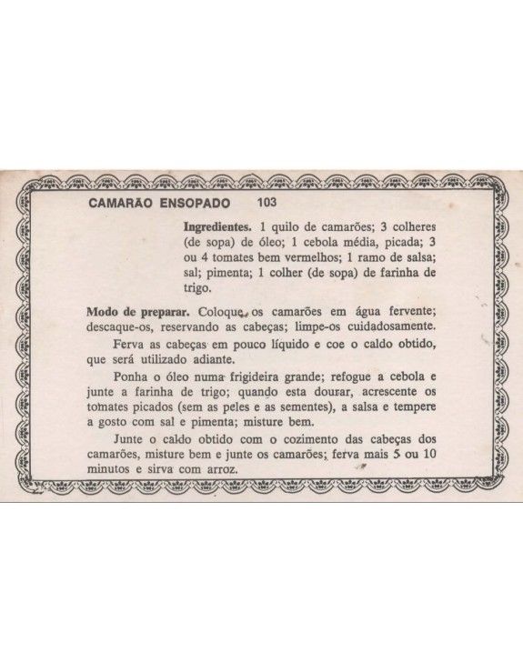 FICHARIO ANTIGO DE RECEITAS 103 E 104