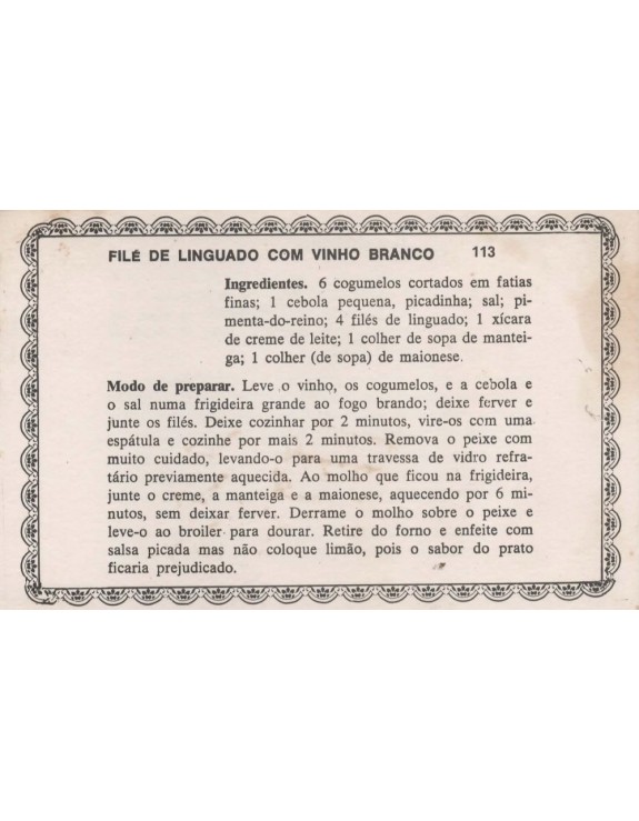 FICHARIO ANTIGO DE RECEITAS 113 E 114