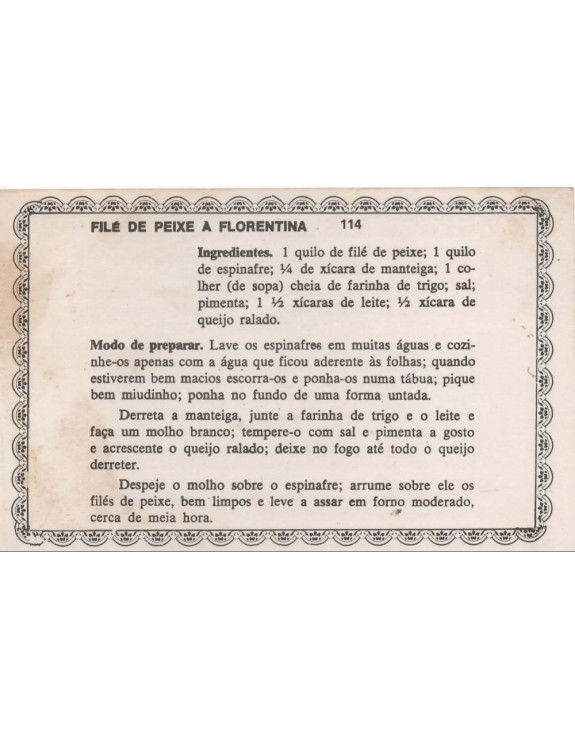 FICHARIO ANTIGO DE RECEITAS 113 E 114
