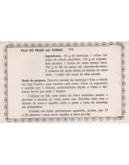 FICHARIO ANTIGO DE RECEITAS 115 E 116