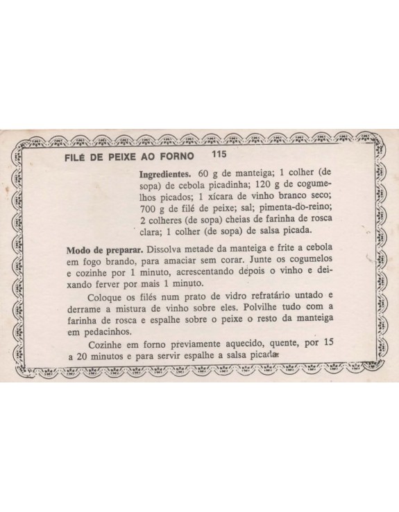 FICHARIO ANTIGO DE RECEITAS 115 E 116