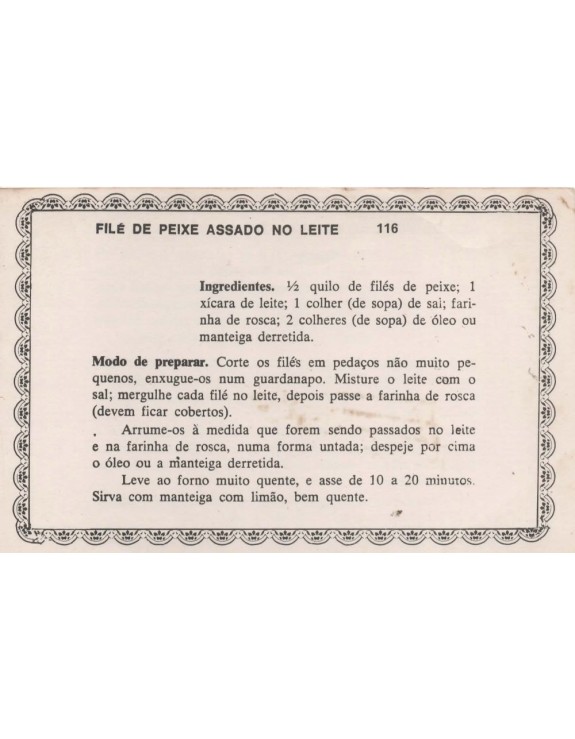 FICHARIO ANTIGO DE RECEITAS 115 E 116