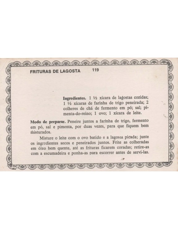 FICHARIO ANTIGO DE RECEITAS 119 E 120