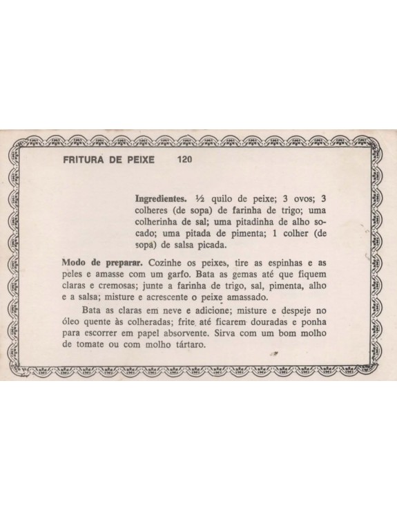 FICHARIO ANTIGO DE RECEITAS 119 E 120