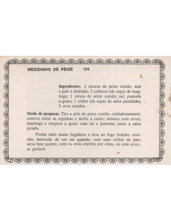 FICHARIO ANTIGO DE RECEITAS 123 E 124