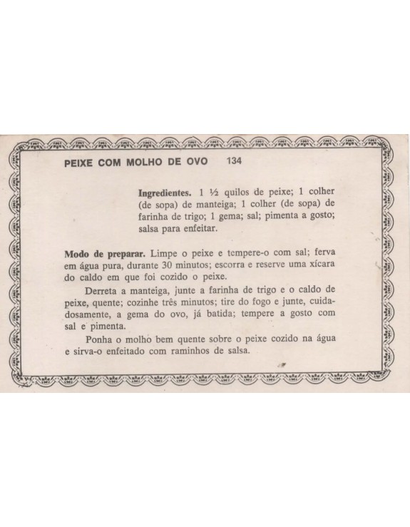 FICHARIO ANTIGO DE RECEITAS 133 E 134