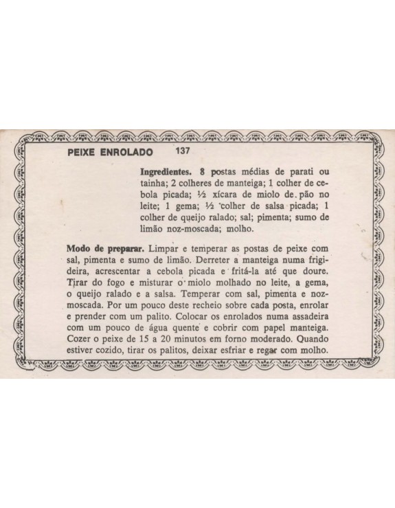 FICHARIO ANTIGO DE RECEITAS 137 E 138