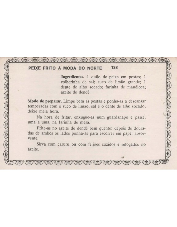 FICHARIO ANTIGO DE RECEITAS 137 E 138