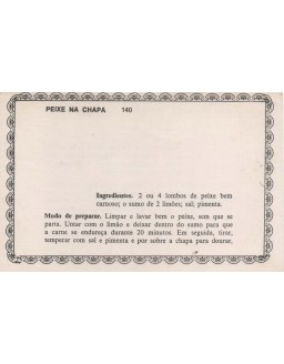 FICHARIO ANTIGO DE RECEITAS 139 E 140